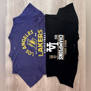 LA TShirt Lot: Fanatics Lakers‎ & Dodgers Size 3XL